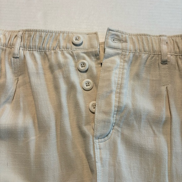 NWT Wonderly Drapey Linen Blend Button Fly Cream Lightweight Cargo Pants Size 3X - Picture 9 of 14
